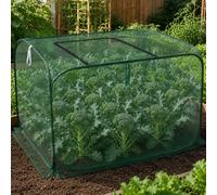 Collapsible Pop-Up Mesh Garden Cover（35''x35''x31''for Square Raised Beds-30% Sunblock，Protective Netting Cage for Vegetables, Fruits & Flowers, Keep Birds and Small Animals Out