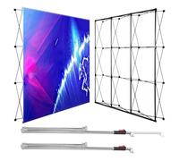 Collapsible Poster Display Stand with Back Support and Carrying Bag for Exhibits and Events