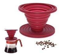 Collapsible Pour Over Coffee Dripper,Coffee Dripper Portable Collapsible Coffee Filter Portable Reusable Silicone Coffee Filte for Backpacking Camping Office Home