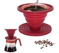Collapsible Pour Over Coffee Dripper,Portable Camping Pour Over Coffee Maker, Reusable Silicone Pour Over Coffee Filter for Backpacking Camping Home Office