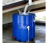 Collapsible Rain Barrel, Foldable Water Storage Tank, Portable Rain Collection System with Spigots for Garden Irrigation