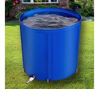 Collapsible Rain Barrel Portable Foldable Rainwater Collection System for Gutters Efficient Water Storage Tank with Drain Valve for Gardening & Fish Ponds