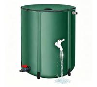 Collapsible Rainwater Collection System Foldable Rain Barrel Portable PVC Water Butt Water Storage Tank Space-Saving Garden Water Catcher Containers,250L