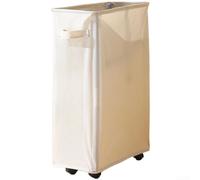 Collapsible Rolling Storage Basket, 600D Oxford Fabric Wheeled Bin for Organizing Laundry Books Toys, Space Saving Home Organizer(E)