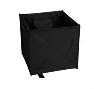 Collapsible Rope Storage Basket for Camping Gear - Foldable Oxford Cloth Trash Bin with Handles - Outdoor Utility Chest for Tents & Tools - Black 40x40x40cm(Black)