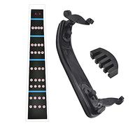 Collapsible Shoulder Rest for 4/4-3/4 Violin & 13''-14'' Viola with Practice Mute & Fingerboard Sticker, Beginner's Practice Accessory (20*6cm, Black)