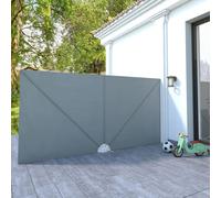 vidaXL Collapsible Terrace Side Awning Grey 400x200 cm, Grey