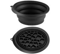 Collapsible Silicone Face Bowl for Ice, Facial Plunge Bowl with Foldable and Angled Design, 10.39 in / 26.4 cm Portable Skin Care Basin, Food-Safe Silicone, Cold Therapy, Pore Tightening, Black