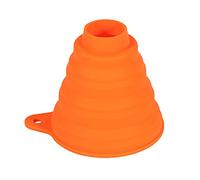 Collapsible Silicone Folding Funnel for Liquid and Powder Transfer, Large Funnel for Wide Mouth Jar (Orange)