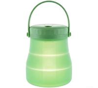 Collapsible Silicone Food Storage Container with Handle - Airtight Press-to-Seal Lunch Box for Camping & Travel, Microwave Safe(1600ML Green)