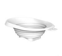 Collapsible Silicone Funnel for Cold Drink Dispensing at Home or Event Venues, Low Profile Design Fits Under Cabinets and Countertop Shelving (White)