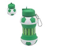 Collapsible Silicone Hyration Bottle (Football, Green)