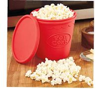 Collapsible Silicone Microwave Bowl, Hot Air Popcorn Popper Bowl Popcorn Maker with Lid, Easy to Carry, Dishwasher Safe 1pc