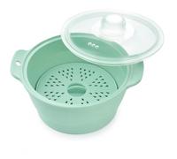 Collapsible Silicone Microwave Vegetable Steamer with Removable Steam Rack