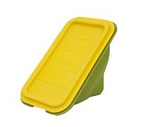 Collapsible Silicone Sandwich Wedge Container | Perfect for Kid's Lunch | Food Grade, Soft and Stain Resistant by Marcus & Marcus | Yellow