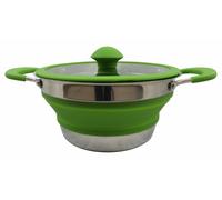 Collapsible Silicone Space Saving Cuisine Cooking Pot | Large 3 L HERBAL | VANGO