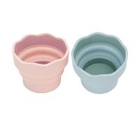 Collapsible Silicone Water Cup, 2 Pcs Mini Collapsible Cleaning Bucket Watercolor Brush Cleaner Portable Paint Brush Cleaner Rinse Cup Washing Barrel Cup Pot for Oil Painting Water