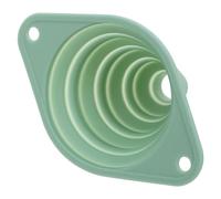 Collapsible Silicone Wide Mouth Funnel for Bottles and Jars, Green
