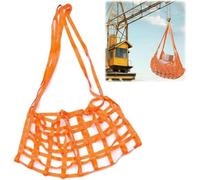 Collapsible Square Cargo Lifting Net Safety Straps, Nylon Cargo Lifting Net, Sling Hoisting Bags For Construction Moving Loading Unloading(1 X 1M/Mesh 10cm/Load 1t)