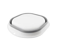 Collapsible Square Sizes Bowl - Foldable Washing Holes Sink Basin for Home Bathroom Laundry Heat-Resistant Pptpr Kitchen Space-Saving with Hanging Material Non-Slip Base up 3 (S/M/L)(White+Grey M)