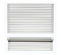 Collapsible Stainless Steel Sink Rack FDA Grade Soft Silicone Draining Shelf Rollable Kitchen Sinkfor Fruits & Vegetables (White)