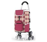 Collapsible Stair Climber Grocery Cart with Tri-Wheels - Lightweight Shopping Trolley for Effortless Grocery Transport and Easy Storage - Perfect for Seniors and Busy Shoppers