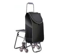Collapsible Stair Climber Trolley with Waterproof Cover 6 Durable Rubber Wheels Foldable Multi Function Hand Truck for Effortless Heavy Load Transport