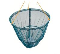 Collapsible Steel Wire Crab Drop Net with Heavy Iron Base Net Bait Bag, 11m Bright Rot-Proof Rope and Nylon Mesh for Catching Crabs, Prawns, Crayfish and Lobsters from Shore or Boat(green)