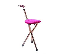 Collapsible Stool Multi-functional Folding 3-legs Bar Stool - 220.46lbs Sturdy Lightweight Portable Walking Cane Chair for Outdoor/Indoor Kitchen Home Bar, 35.4 Inches Tall