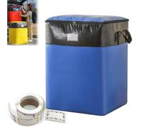 Collapsible Storage and Moving Bag, Heavy Duty Extra Large Moving Bags with Zippers & Carrying Handles, PE Organizer Bag Container Waterproof Traveling，Blue：115L