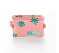 Collapsible Storage Bin Basket Flamingos, Morbuy Toys Blankets Foldable Canvas Fabric Tweed Cube and Laundry Newborns Gifts Nursery Organizer for Organizing Hamper Original Linen Diaper Boxes Holders Water-proof Small with Handle (pink Flamingos)