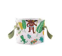 Collapsible Storage Bin Basket Flamingos, Morbuy Toys Blankets Foldable Canvas Fabric Tweed Cube and Laundry Newborns Gifts Nursery Organizer for Organizing Hamper Original Linen Diaper Boxes Holders Water-proof Small with Handle (colorful Flamingos)
