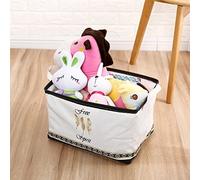 Collapsible Storage Bin Basket, Morbuy Toys Blankets Foldable Canvas Fabric Tweed Cube and Laundry Newborns Gifts Nursery Organizer for Organizing Hamper Original Linen Diaper Boxes Holders Water-proof Small with Handle (feather)