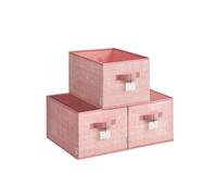 Collapsible Storage Boxes Set of 3, Jelly Pink / 40 x 30 x 24 cm