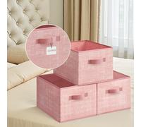 Collapsible Storage Boxes Set of 3, Jelly Pink / 40 x 30 x 24 cm