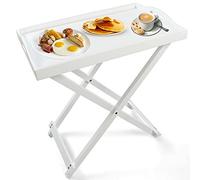 Collapsible timber wooden tray 35 x 56 x 63 cm WHITE