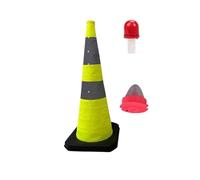 Collapsible Traffic Reflective Cones with Warning Light for Car Parks Driving Practice 5Pcs Safety Cone