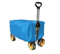 Collapsible Wagon Cover for Garden Dump Cart, Outdoor Garden Wagon Cart Cover, Waterproof Dustproof UV Resistant Wagon Rain Covers Perfect for Lawn, Barn and Farm (Blue)