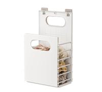 Collapsible Wall Mount Laundry Hamper, Breathable Waterproof PP Storage Basket, Space Saving Hanging Clothes Organizer for Bathroom Dorm BedroomBeige