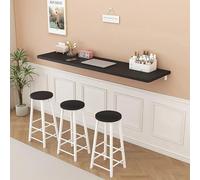 Collapsible Wall Mounted Desk - Space-Saving Foldable Breakfast Bar Table for Laptop Dining Study - Ideal for Balcony Bedroom Bathroom Kitchen - 150×30CM