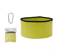 Collapsible Wash Basin 5L Folding Camping Bucket Lightweight PVC Portable Water Container Outdoor Wash Tub for Hiking Fishing Foot Bath(Green+Carabiner)