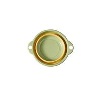 Collapsible Wash Basin Foldable Design Portable Durable PP TPR Material Glossy Surface Wear Resistant Wash Basin (Green)