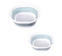 Collapsible Washing Up Bowl Space Saving Foldable Silicone Basin Plastic Rim Square Washing Tub Multipurpose Outdoor Travel Basin Portable Folding Sink for Kitchen Camping Picnic，A：30.5 cm