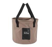 Collapsible Water Bucket, Portable 10L Folding Camping Bucket with Handle, High Temperature Black - Leak Proof Durable Design, Ideal for Fishing and Outdoor Activities (Sand)