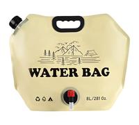 Collapsible Water Storage Bag with Spigot, 8L Portable Folding Water Jug for Camping, Emergency, Travel, Picnic, 16.5 x 12.6 x 3.1 in / 42 x 32 x 8 cm, Easy to Pack, Carry and Store