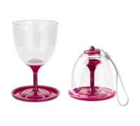 Collapsible Wine Glasses Pack Away 9Cm X 16Cm- 10Oz / 285Ml Berry X 1 Pack Of 2