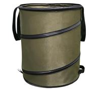 Collapsiblee Camp Trash Can, Heavy Garden Bin Pop-Up Camp Trash Can, Garden Waste Bags with Zippered Lid, Reusablee Yard Waste Bags for Camping, Garden, Picnics