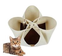 collapsibles Cat Tunnel Toy, Interactive Cat Tunnel, Foldable Kitten Felt Hideplace With Toy Ball, Large Cat Tunnels For Indoor, Portable Cat Tunnel Cave For Small, Medium And Large Cats 63×63×25cm