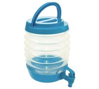 Collapsile 3.3L Plastic Drink Dispenser with Tap - Foldable Cold Water Dispenser, Handle, Screw-Top Lid Fridge Water Dispenser Cocktails Beverage Infused & Soft Drinks for BBQ (Blue, 3.5L)