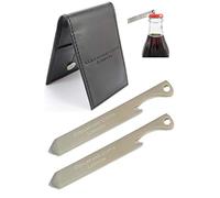 COLLAR AND CUFFS LONDON - Collar Stays for Men - Multi Tool - Metal Shirt Collar Stiffeners Bones Inserts - Titanium - 2.5 Inch, 6cm, 63mm - with Presentation Gift Wallet - 1 Pair - Silver Colour